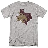 Texas State University Official State Shape Unisex Adult T-Shirt, State Shape, Large