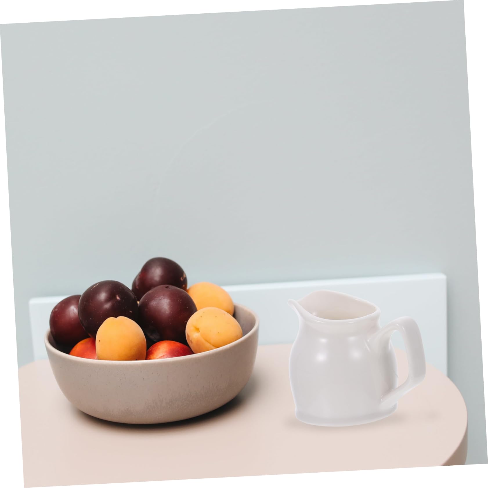 Garneck 1pc Ceramic Juice Bucket Espresso Coffee Sauce Container Clear Milk Carton Water Bottle Small Milk Pitcher Small Milk Frothing Jug Milk Jar Small Syrup Pitcher White Ceramics