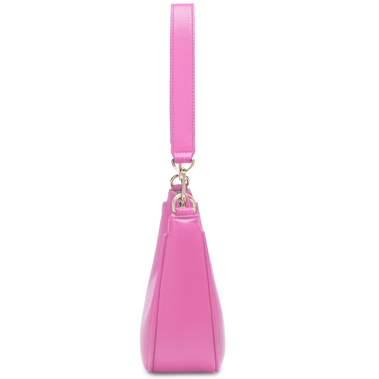 Women's Shoulder Bags Cute Hobo Purses Vintage Handbags with Zipper Lightweight Underarm for Dating Shopping Gift (Pink) view 3