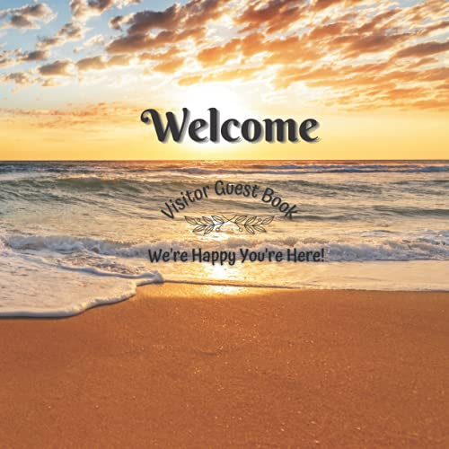 Visitor Guest Book Welcome No.1: Login Logbook for vacation rentals Design a fun summer nautical cover design.