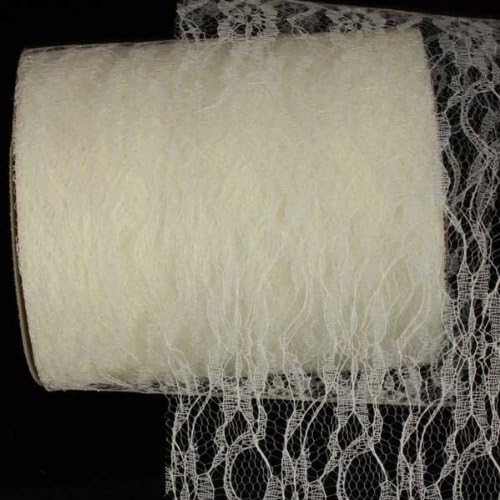 The Ribbon People Creamy Designer Lace Craft Ribbon 6" x 55 Yards