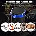 Dickno Car Ashtray with Lid, Detachable Stainless Smokeless Auto Ashtray, Portable Mini Vehicle Trash Can with LED Blue Light, Universal Interior Accessories for Cup Holder (Blue, 1 PC)