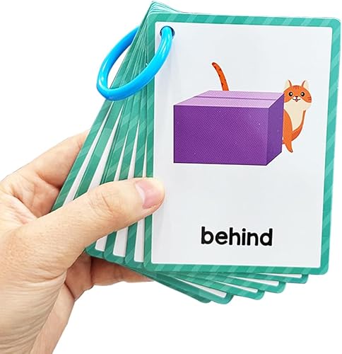 Miniatura 7 de Lachilly Tarjetas de preposiciones Palabras en inglés, alta frecuencia, lectura inicial, jardín de infantes, autismo, construcción de vocabulario,