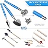 godehone Succulent Tools, 13 Pcs Mini Garden Tool Set, Transplanting Tools Set,Succulent Care kit for Succulent Miniature Gardening Plant, Blue
