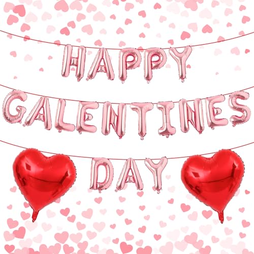 Décoration Galentines Day en ballons roses pour soirée entre amies