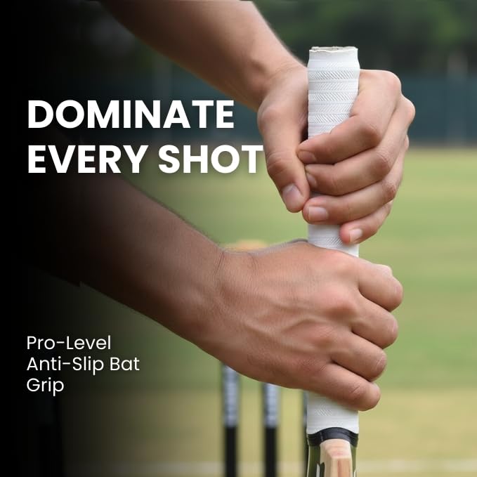 Cricket Bat Grip Cox50 Ring Chevron, Premium Anti-Slip Handle Grip, Durable & Comfortable Batting Grip for Maximum Control 4