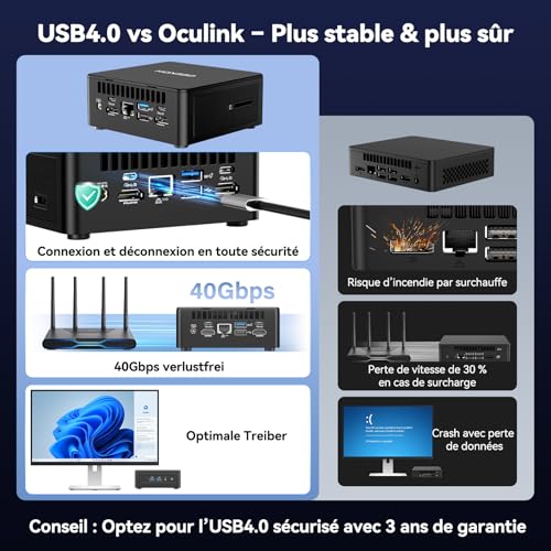 GEEKOM IT15 Mini PC IA Le Plus Puissant Intel Core Ultra 9 285H (15e Gén)