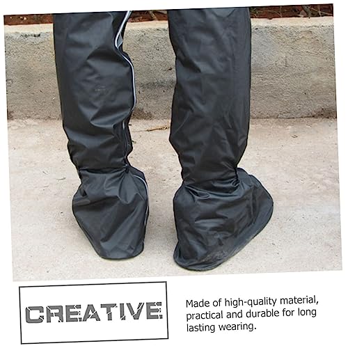 Cubrezapatos impermeables hasta la rodilla, resistentes al desgaste y antideslizantes, para ciclismo y actividades al aire libre miniatura 7