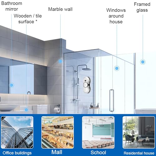 Electric Window Cleaner Robot, Smart Window Cleaner Robotic Vacuum with 5600Pa Strong Suction, Automatic Glass Cleaning with Remote Control for Indoor/Outdoor Windows Mirror black - Image 6