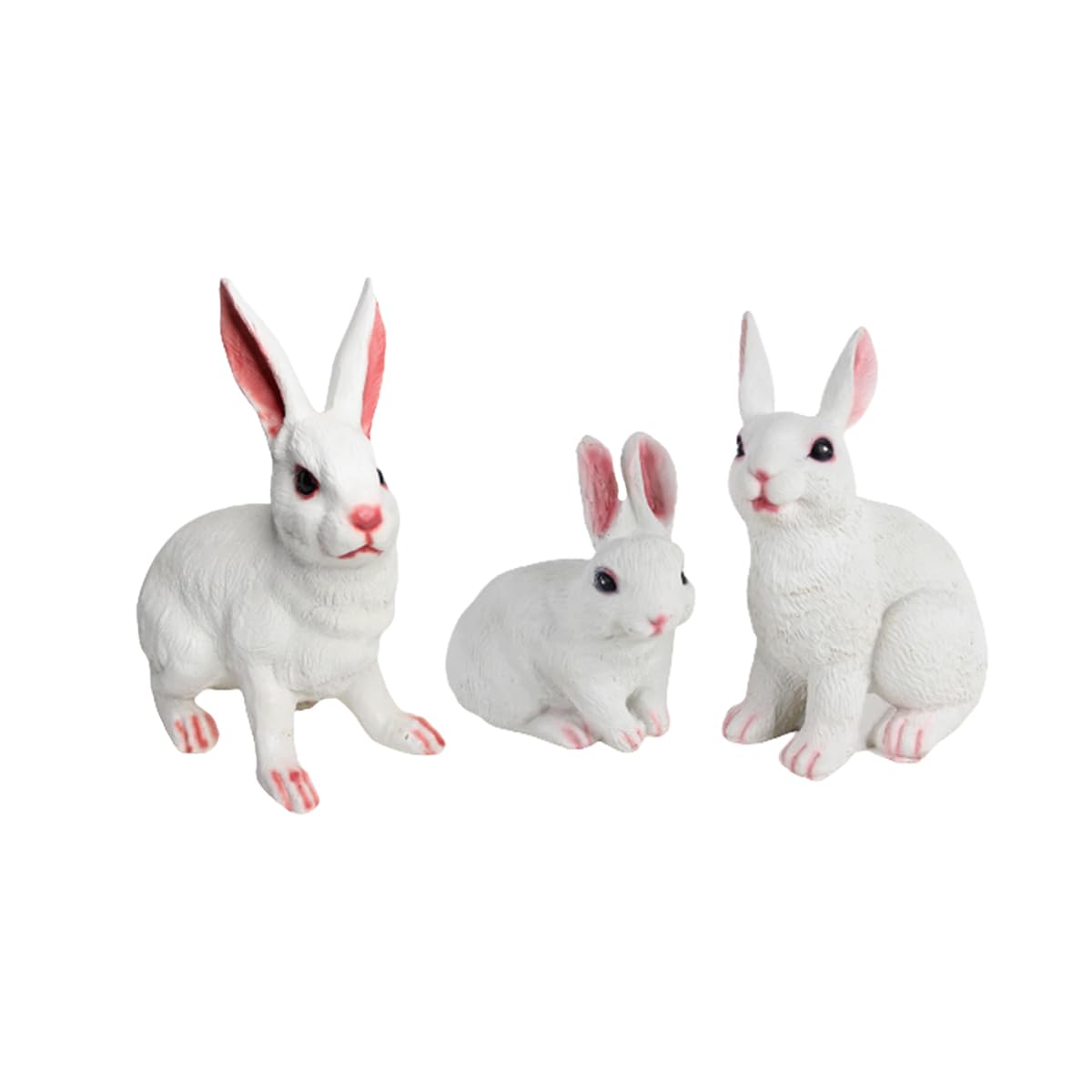 Wonderland Set of 3 Resin Rabbits | Garden Decor, Garden Statue| | Garden Decor, Home Decor, Baloncy Decoration, gardden Statue | White Color | Can be Put Outside (B093Q1STNK) Amazon Price History, Amazon Price Tracker