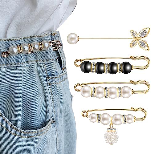 Spille Da Balia Con Perle E Cristalli - Set Da 4 Per Maglioni E Sciarpe - Foto 6