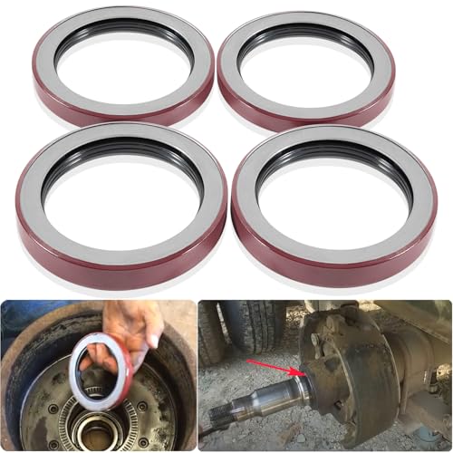 4 Pack Trailer Hub Wheel Unitized Oil Seal Fits For Dexter 9K-10K GD Axles ID 2.875'' x OD 3.880'', Grease Seals Replacement Kit 010-051-00, 370150BGO