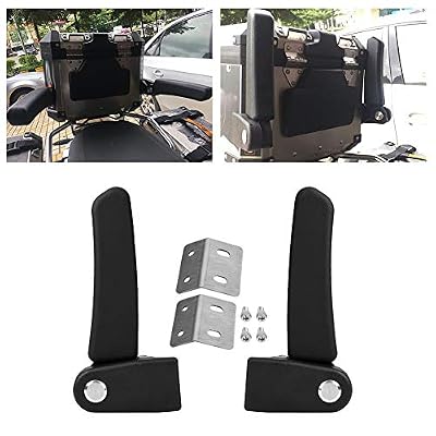 Motorcycle Passenger Armrest 2Pcs Motorcycle Passenger Rear Folding Top Case Box Rear Seat Armrest Kit for