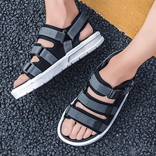 Breathable Sandals Men Beach Sandals for Men Soft Lightweight Slipper Anti-Slip Casual Shoes Man(Gray,43 Code)3