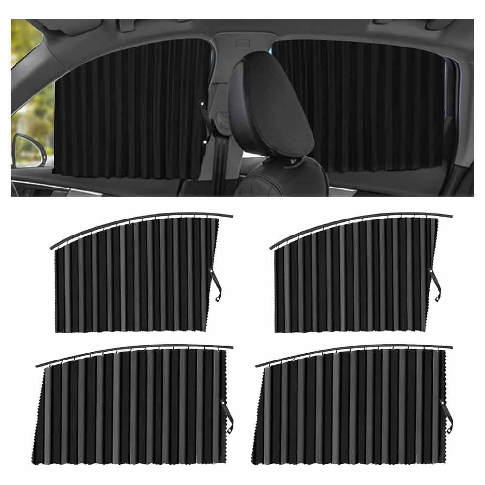 Sonnenschutz für Ford Kuga 1 2 3, FensterAuto Vorhang Magnetisch SeitenscheibeHitzeschutz Innenraum UV Schutz Sonnenblende Autozubehör,A/Black-withstraps