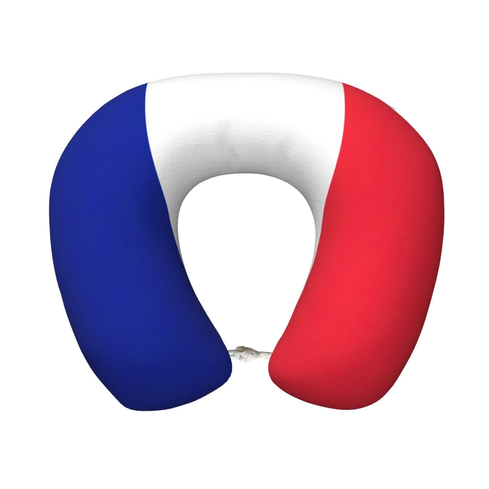 peiyeety French Flag Print Custom U-Shaped Pillow,Memory Foam Cervical Neck Travel Pillow,for Home,Camping,Travelling