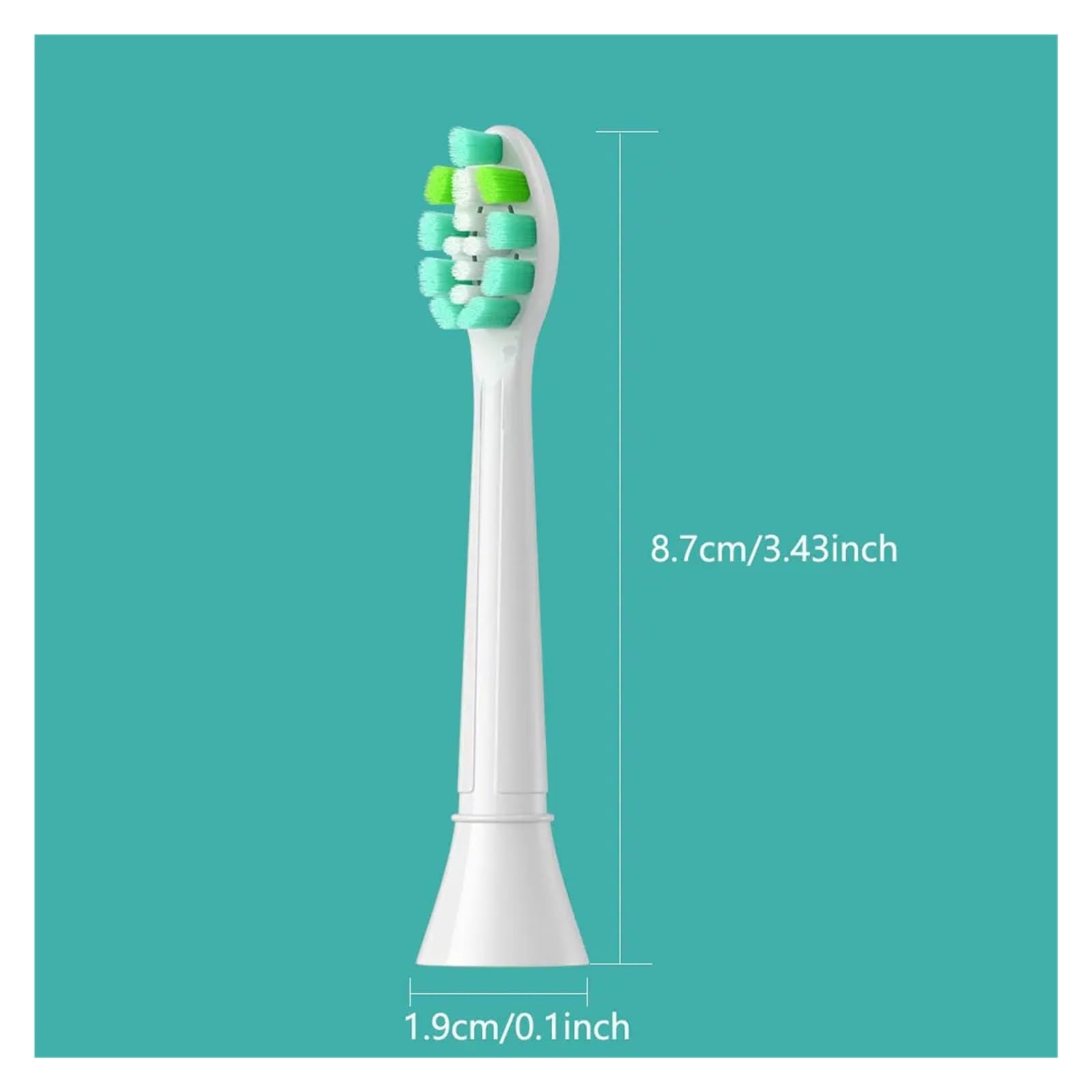 MUYIHUI Testine di ricambio for spazzolino da 4-16 pezzi for manici a scatto for elettrico(12pcs White)