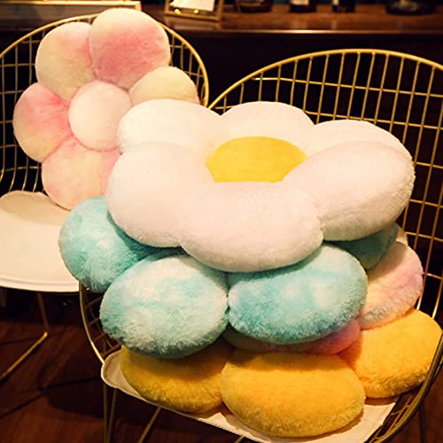 Hotiego 19" Flower Floor Pillow Flower Plush Seating Chair Cushion Cute Tie Dye Seating Oversized Throw Pillow Pad For Home Sofa Bed Decoration #TOP3