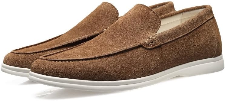 Santimon Men's Suede Loafers Slip-On Casual Shoes Soft Flat Sole Comfortable Driving Office Shoe - Image 3