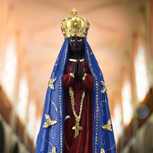Estatua Religiosa Nuestra Señora Aparecida 8'' Resina miniatura 5