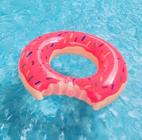 Topfunyy 2 Pack 23.6-inch Donut Pool Floats Inflatable Swimming Rings Tubes for Swimming, Swim Raft, Summer Beach Games, Party Decoration
