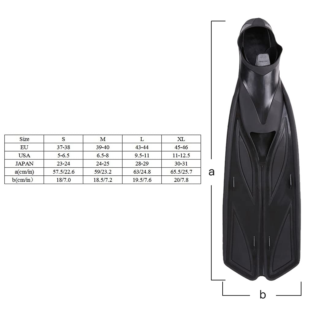 Płetwy do pływania nurkowego dla dorosłych płetwy zanurzeniowe elastyczne płetwy do pływania sporty wodne (BLU, XL)