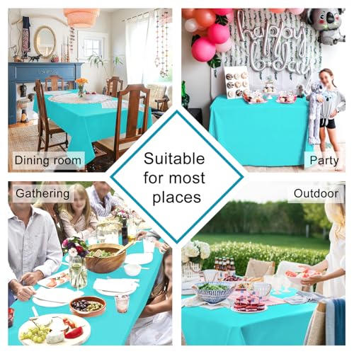 Nappe imperméable lavable aqua en polyester résistant pour repas de fête - 3