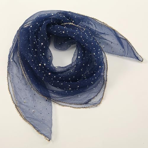 Women's Glitter Decor Head Scarf 31.5 Inch Rhinestone Head Scarf, Fashion Hair Wraps Scarves for Women4