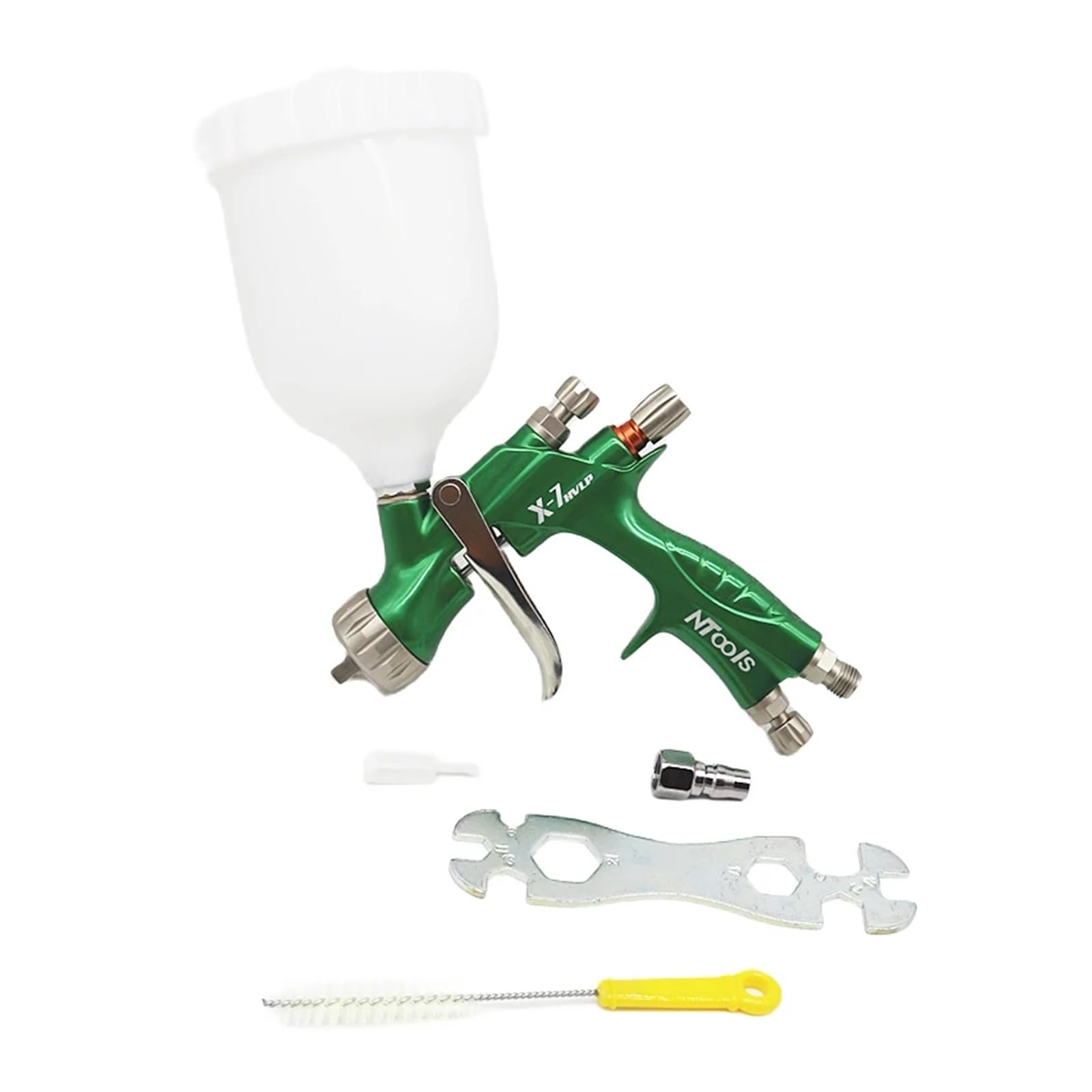 Pistola pulverizadora de 1,3 mm con Filtro Aire y Conector Manguera Giratorio 360 ​​Grados Herramientas neumáticas Pintura for automóviles Alta atomización Aerógrafo(RP1.3)