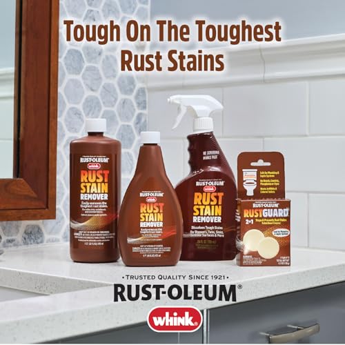 Rust-Oleum Whink Rust Stain Remover | Heavy-Duty Iron Stain Remover for White Toilets & Sinks, Colorfast Fabric & Carpets | 32 oz, unscented, liquid - image 8