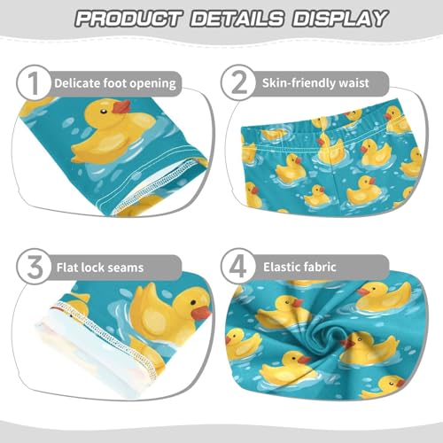 Cute Cartoon Yellow Ducks Girls Leggings Kids Yoga Pants Dance Active Tights 4T3