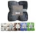 Produktbild Ebitop Wohndecke, Kuscheldecke, Microfaser Flanell Kuscheldecke Plüschig, Kaschmir Touch Premium Kuscheldecke, Tagesdecke, Wohndecke, Sofaüberwurf Komfortdecke (anthrazit, 220x240cm)