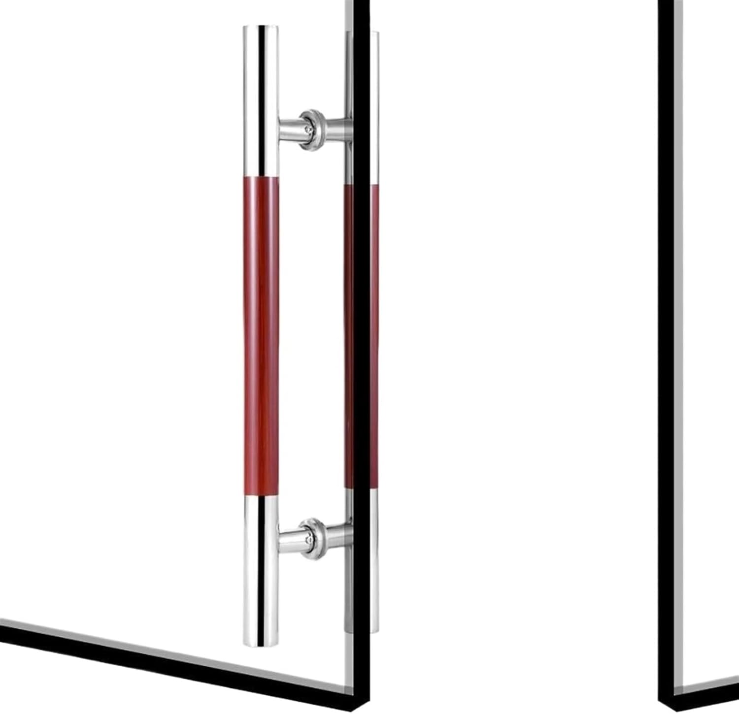 Door Hardware,Heavy Duty Stainless Steel Round Tube Handle Simple Office Hotel Glass Door Push-Pull Door Handle Barn Door Sliding Handle,5 Sizes (Size : 800x500mm)