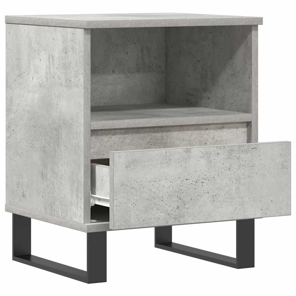 Eleganter Nachttisch mit Schublade und Fach aus langlebigem Holzwerkstoff und Metallbeinen für Stauraum und Stabilität, ideal für Wohnzimmer und Schlafzimmer