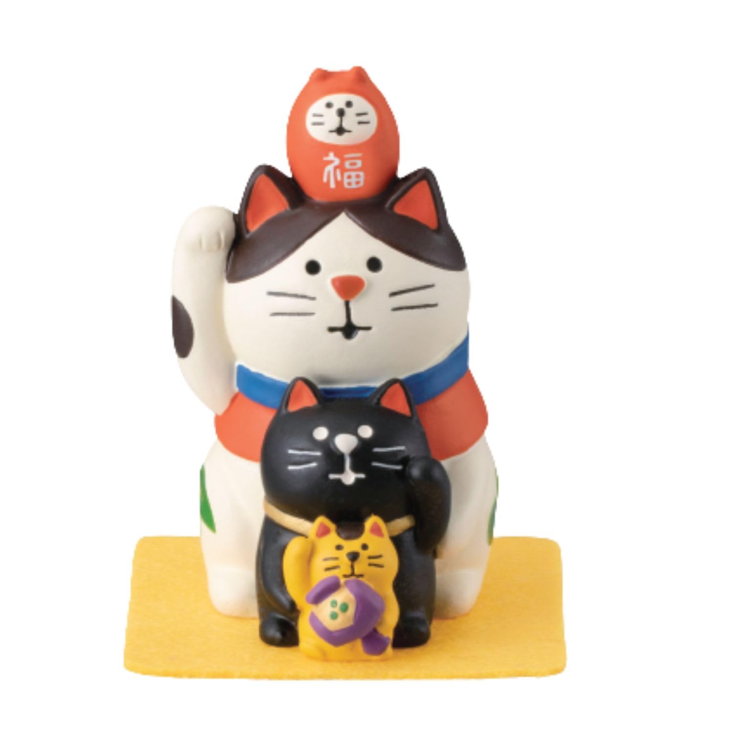 Lucky Maneki Cat with Felt Mat