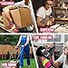 HANDLANDY Hi-vis Reflective Work Gloves for Women, Anti Vibration Gloves for Mowing, Power Tools (Hi-vis Yellow Pink, Small (Pack of 1))