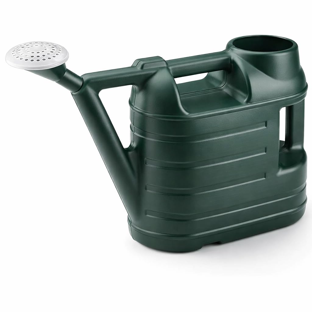 Concept4u Green 6.5L Watering Can With Sprinkler Rose Head For Indoor & Outdoor Gardening With Double Handles Grip 6.5 Litre Lightweight Plastic Watering Cans For Plants Lawn Patio House