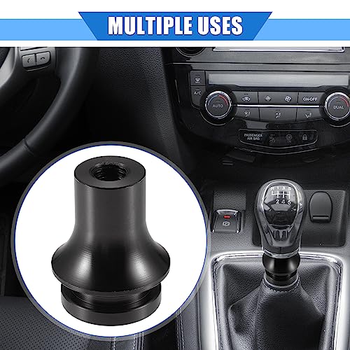 VekAuto Car Gear Shift Knob Adapter, M10x1.5 Shifter Boot Retainer Universal for Manual Transmission Vehicles Durable Aluminum Alloy Black