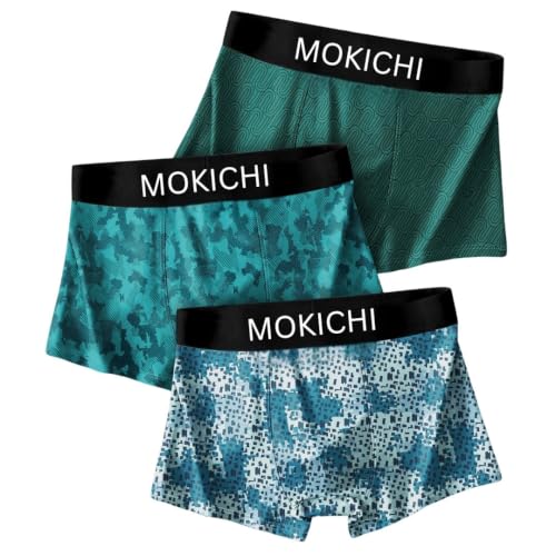Image of Men's Microfiber Printed Boxer Briefs for Men | Ultra Soft Breathable Stretch Trunks | Moisture Wicking Comfort Fit Innerwear | Elastic Waistband | Assorted Prints | Pack of 3