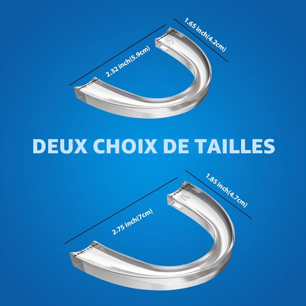 KOHEEL GS Gouttière Dentaire Thermoformable pour Bruxisme, Protège-Dents de Nuit Anti-Grincement et Serrement de Dents, Lot de 5 (Blanc Grand)