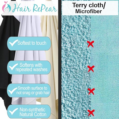 Hair Repear 002-SBP Ultimate Short Hair Towel - Anti Frizz Premium Cotton Product - Enhance Healthy Natural Hair Perfect For Plopping Wrapping Scrunching Curly Wavy Straight Hair thumb #7