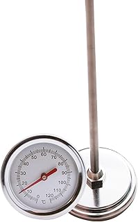 Garden Soil Thermometer,Composting Thermometer with Stainless Steel Probe 50CM | Long Thermometers Temperature Meter Gardening Tools, Fast Response Wood.l