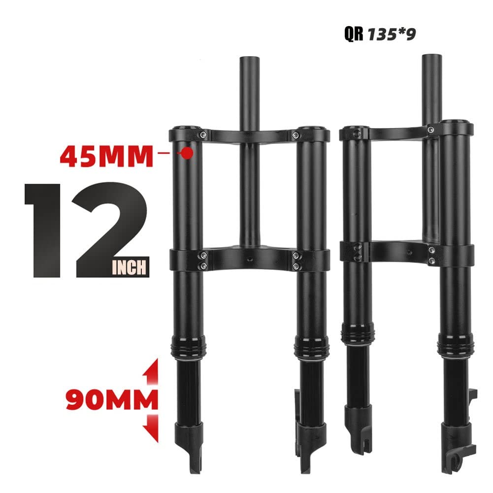 12-calowy elektryczny rower śnieżny amortyzator przedni widelec odwrócony podwójne ramię 4.0 Fat Travel 90 mm 1-0 cal QR hamulec tarczowy magnez + stop aluminium