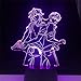 GEZHF 3D Luce Notturna per Bambini ASH Lynx ed Eiji Okumura LED Anime LAMPADA A LED Banana Fish 3D Led Colori Luce Anime Base Lampada Da Tavolo - con Un Controller