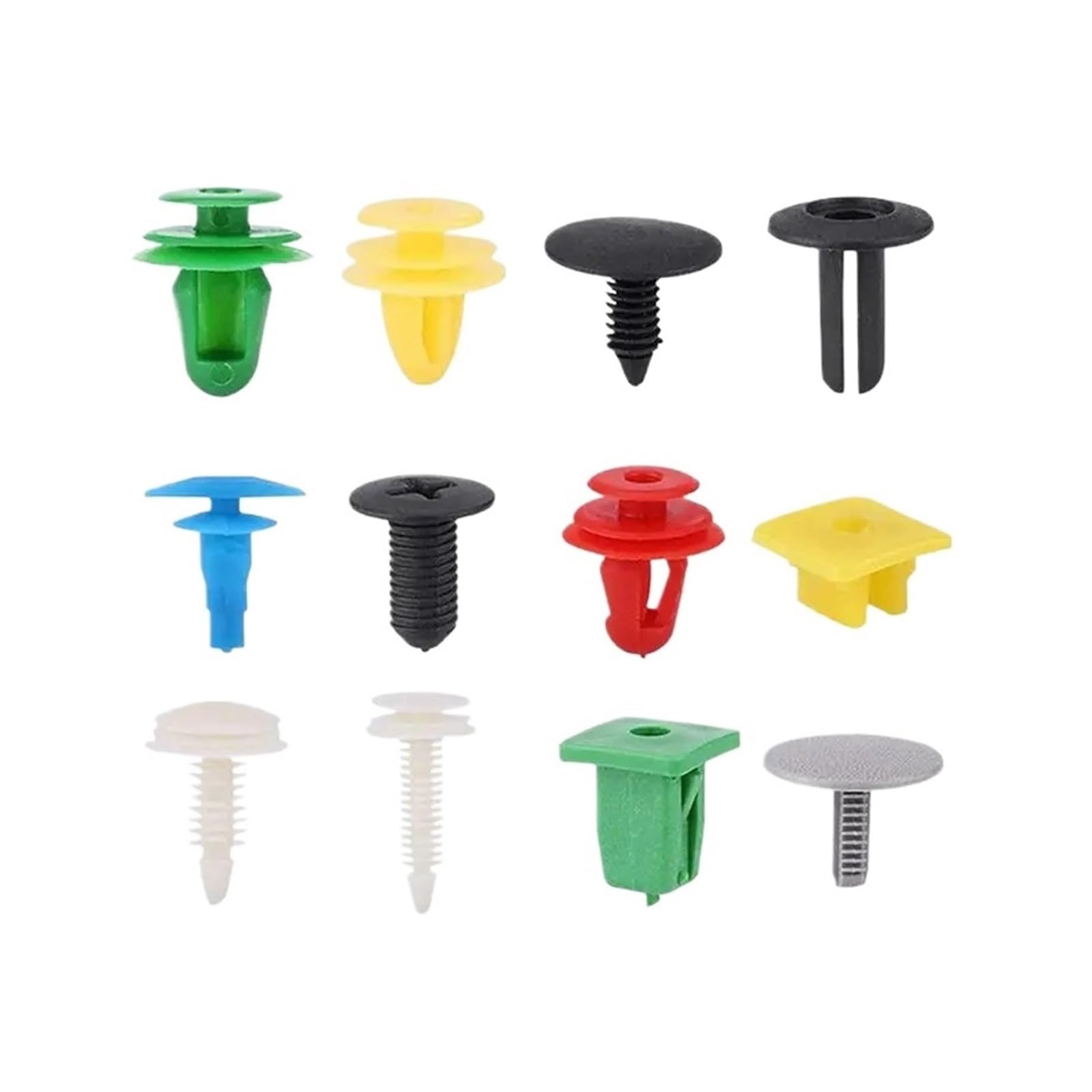 KXFVYNE 100pcs/set Mixed Car Various Plastic Rivet Fastener Door Push Pin Auto