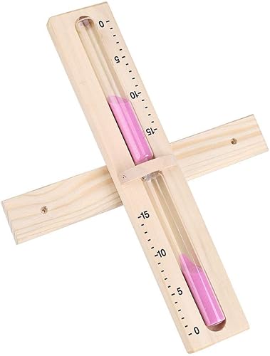 Miniatura 9 de Reloj de arena para sauna, temporizador de arena de madera de 15 minutos, temporizador de arena giratorio para montaje en pared, reloj de cristal de