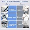 Baby Carrier Newborn to Toddler (7-35 lbs), with Storage Bag, Adjustable Infant Carrier for Newborns, M-Shaped Design Newborn Carrier with Head Support, Black and White Checkerboard #1