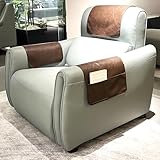 Fippkargo 3 Pcs Headrest Cover for Recline Chair, Faux Leather Recliner Headrest Protector,Recliner Couch Cover with Side Pockets, Sofa Recliner Headrest Arm Cover, Home, Office & Theater Seat(Brown)