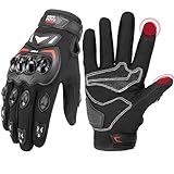 KEMIMOTO Motorcycle Gloves for Men, Touchscreen Cycling Gloves for Outdoor Sports On-Road Off-Road Mountain Motorcycle Motorcross Motorbike Dirt Bike Bicycle Racing ATV UTV