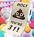 Printed TP Holy You're 31 Birthday Toilet Paper Gag Gift - 31st Bday Party Funny Birthday Gift Joke Toilet Paper Prank, Novelty Unique Birthday Presents for Men, Women, Family, Friends - 500 Sheets